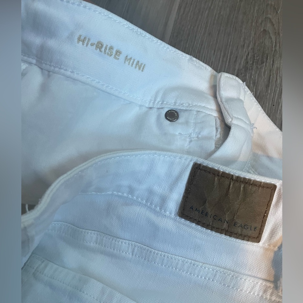 American Eagle White High Rise Stretch Denim Mini Skirt size 6/28 - Picture 5 of 6